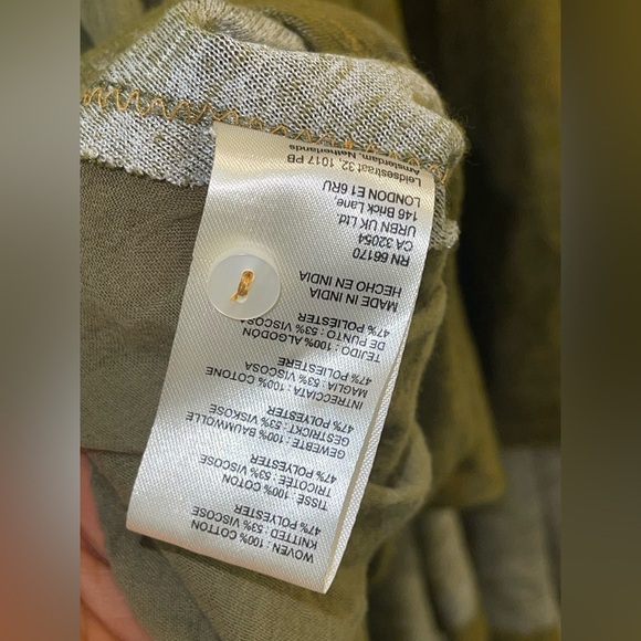 Free People Moss Green Sea Breeze Sleeveless Tunic in Oregano size M - Picture 10 of 10